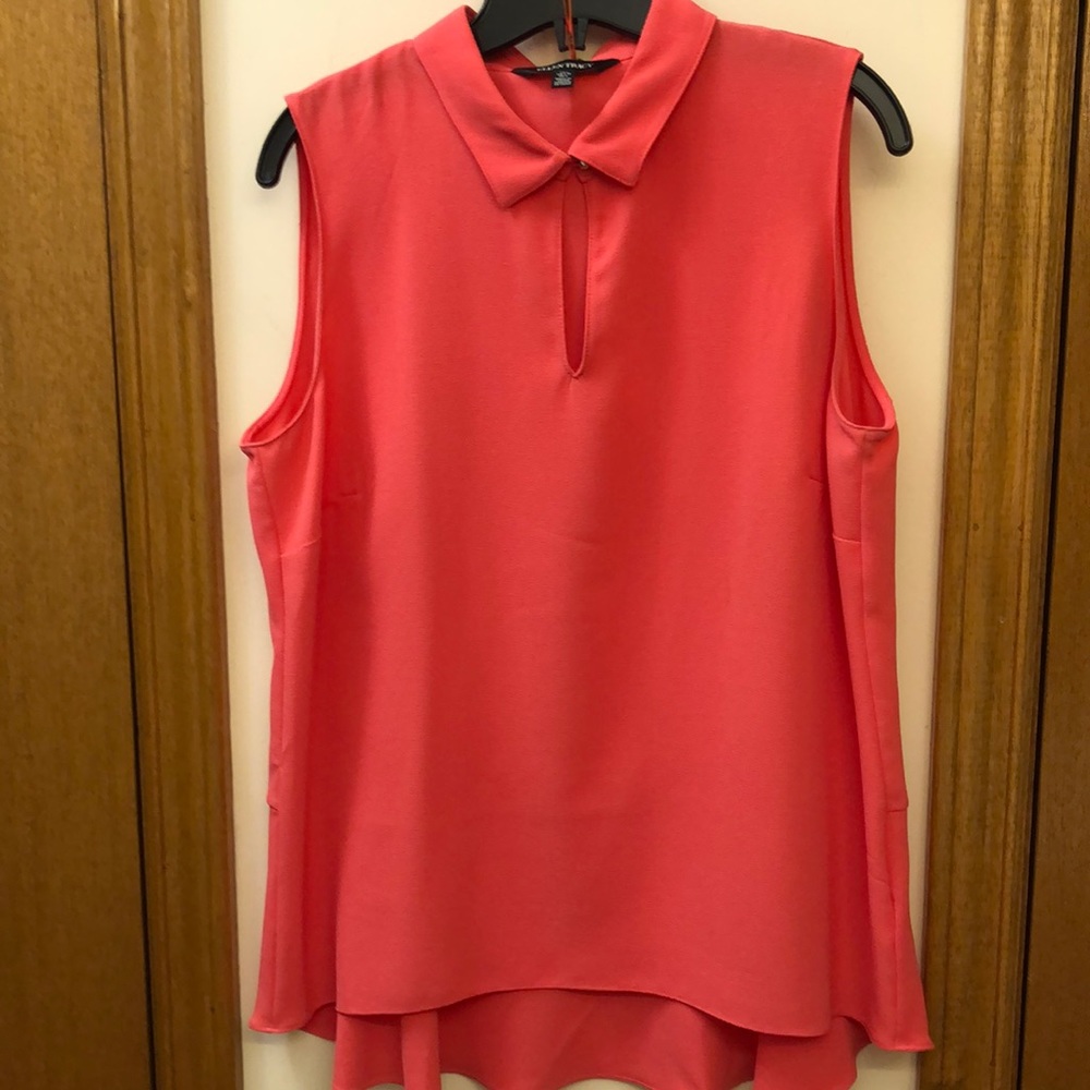 Peach coloured crepe blouse